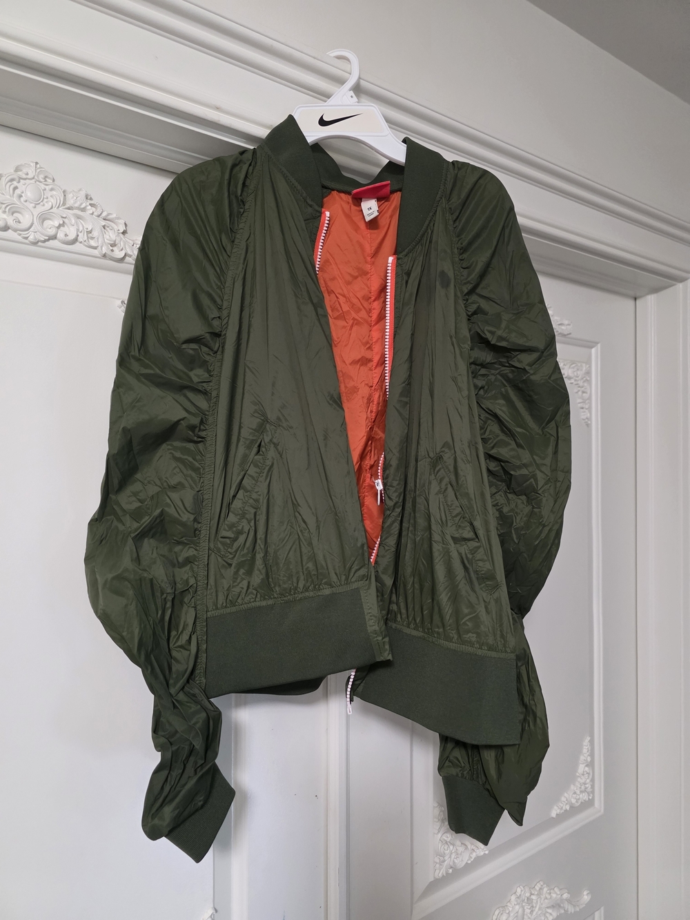 Hunter Olive Green Jacket with Orange Lining